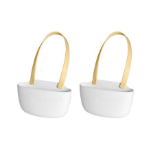 2x Gele Keuken Spoelbak Sponzen Zeephouder Badkamer Afwasbak Afdruiprek Watermand Opbergrek Droogrek