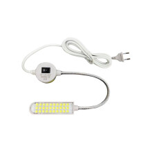 Lámpara de iluminación industrial para máquina de coser con 30 LED, luz de trabajo, cuello de cisne