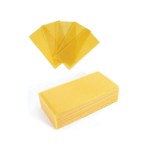 30Pcs Beeswax Sheets, Natural Wax Foundation for Bee Frames, Bee Foundation Sheets for Candle Making