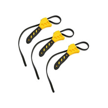 3pcs Multifunctional Belt Wrench Wrench Bottle Opener Auto Repair Filter Dual-Purpose Wrench Yellow