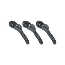 3pcs Multifunctional Belt Wrench Wrench Bottle Opener Auto Repair Filter Dual-Purpose Wrench Black