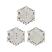 3X zeer nauwkeurig roestvrijstalen zeshoekig natfilmkam instrument met roestvrijstalen natmembraan.