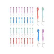 40 Pack Disposable Travel Toothbrushes - 5 in 1 Function, Travel Date Portable Individually Packed