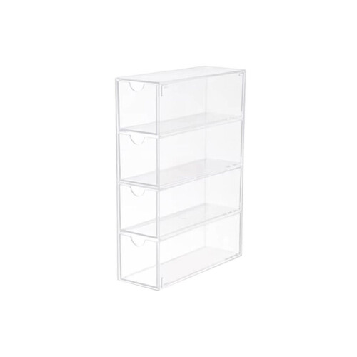 3X Glasses Storage Box 4 Layers Large Glasses Organizer Box Multifunctional Stackable Display Holder 1
