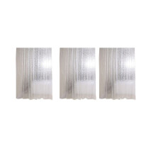 3x transparante EVA douchegordijnvoering, waterdicht, transparant, 3D watereffect, vierkant badkamergordijn