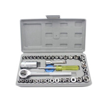 40-delige autoreparatieset, gereedschap voor montage in de auto, reparatiegereedschap, noodsleutelset