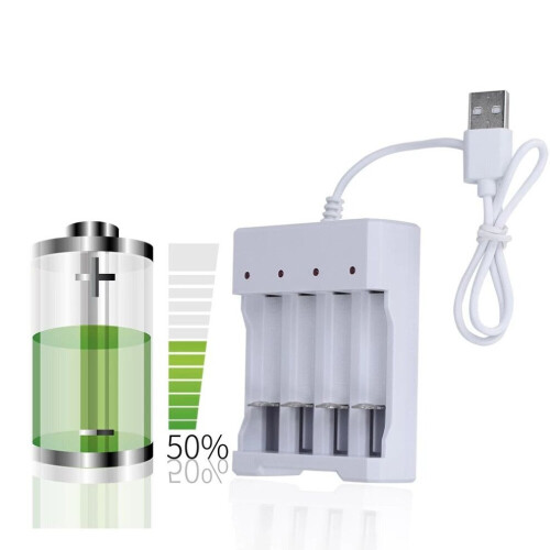 Φορτιστής μπαταρίας USB 4 θέσεων γρήγορης φόρτισης, προσ 2