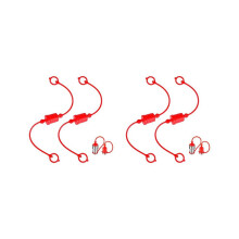 4x ISO-A 1/4 hydraulische snelkoppeling, mannelijke stofkap en vrouwelijke stekkerafdekking, geschikt
