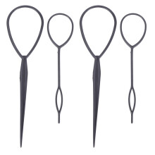 4 stuks Topsy Tail Haarstyler Haardraaier Haarlus Zwart
