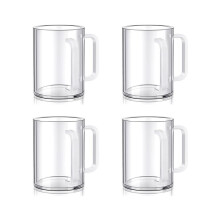 4 vasos para lavarse las manos con asas dobles, vaso de acrílico para Netilat YadayimNegel Vasser.