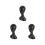 3X Lady High Plastic Wig Modelka żeńska Czarna 1