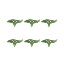 6x Natuurlijke groene bijenwas jade gezichts-gua sha massageplank met drie hoeken, staaf voor lichaams-