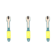 3X 1/4 Screwdriver Pole 6.35mm Inner Hexagon Ratchet Socket Wrench with Dual- Home Tool Accessory