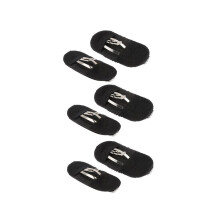 6 stuks zwarte spons haarclips voor volume, vulling en knot.