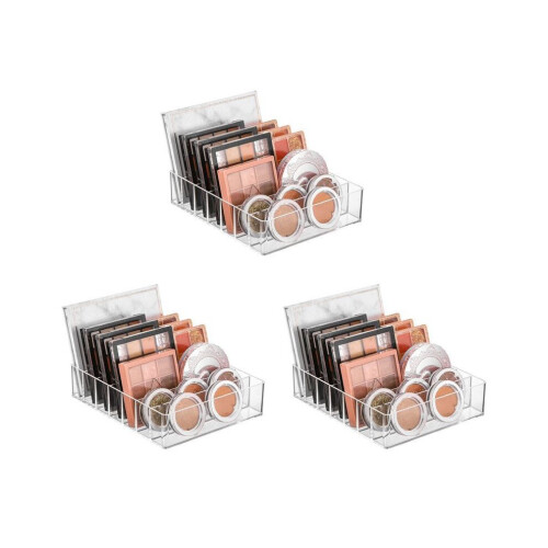 3X Makeup Organizer, Compact Makeup Palette Organize, 7 Sections Cosmetics Storage Box for Bathroom 1