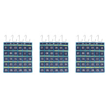 3X 30 Numbered Pockets Chart Cell Phone Hanging Organizer Hanging Storage Bag for Classroom Calculator