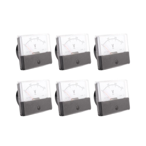 6X Rectangle AC 0-300V Gauge Analog Voltage Panel Meter Voltmeter DH670