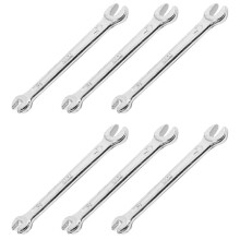 6X Silver Tone 5.5mm X 7mm U Shape Double Open-Ended Wrench Tool