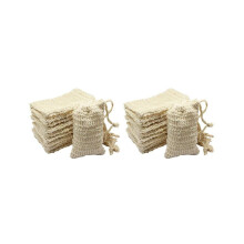 60 stuks natuurlijke sisal zeepzakjes, bewaarzakjes voor scrubzeep
