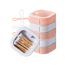 6 stuks draagbare organizers voor haarelastiekjes, opbergdozen voor op reis, stapelbare doosjes voor