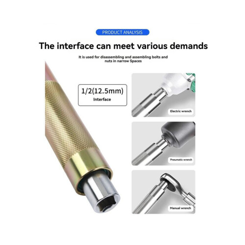 Automatic Quick Ratchet Wrench -Offset Impact Extension Wrench for Electric Manual Extension Socket 2