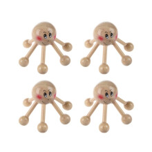 4X Home Office 6 Points Tension Relief Wood Scalp Massage Equipment