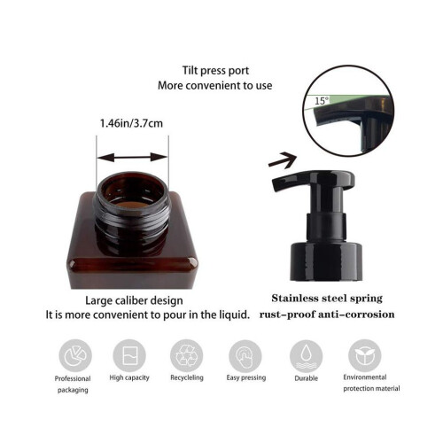 6 Pack Foaming Soap Dispenser 15Oz Refillable Foam Liquid Hand Soap Empty Plastic Pump Bottle Container 1