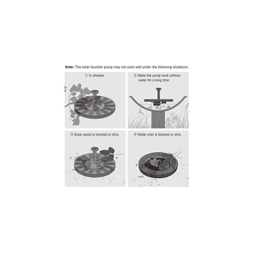 Solar Powered Fountain | Solar Bird Bath Pump