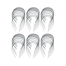 60 stuks 3 mm blanco metalen haarbanden, diverse doe-het-zelf accessoires, zwart