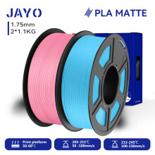 JAYO 3D-Druckerfilament, 2 Rollen, 1,75 mm, PLA Matte / Dual Color Matte, ordentlich gewickelt