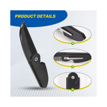 1 stuk handgemaakte opvouwbare haarclip/snorkam/baardkam voor dames en heren, draagbaar stylinggereedschap