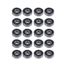 Rodamiento profundo blindado de una hilera 6200RS de 10 mm x 30 mm x 9 mm, 20 unidades.