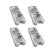 4x Multifunctionele Organizer Badkamer Opklapbare Stang Verwijderbare Standaard Geen Boren Nodig Zeep
