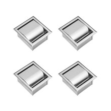 4x roestvrijstalen inbouw toiletpapierhouder, moderne toiletpapierhouder