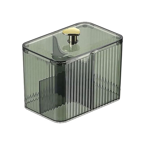 Dispensador de bastoncillos de algodón con 3 compartimentos, soporte para bastoncillos de algodón con