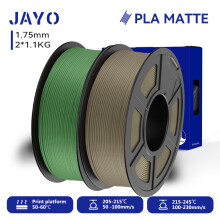 JAYO 3D-Druckerfilament, 2 Rollen, PLA Matte OGCA, 1,75 mm, für FDM-Drucker