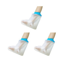 3X Watertight Foot Protector Bathing Waterproof Cover Shower Foot Rest Cast Covers for Shower Leg
