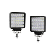Luz de trabajo LED cuadrada de 4 pulgadas, 2 unidades de focos de 90 W para vehículos todoterreno de