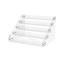 Expositor transparente de 5 niveles para esmaltes de uñas, cosméticos, sombras de ojos, maquillaje,