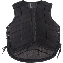 Chaleco de equitação de segurança para adultos, preto, nylon e espuma, proteção de impacto