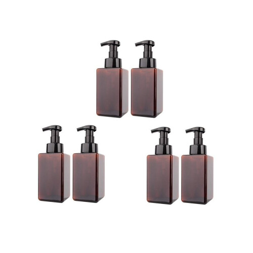 6 Pack Foaming Soap Dispenser 15Oz Refillable Foam Liquid Hand Soap Empty Plastic Pump Bottle Container