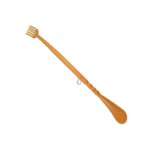 4X Brown Plastic Handle Back Scratch Helper Massager 48 cm 1