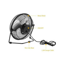 USB-ventilator met zonnepaneel voor kas - 3W, IP65 waterdicht, 6V VOC, 0,5A, USB-opladen en geschikt