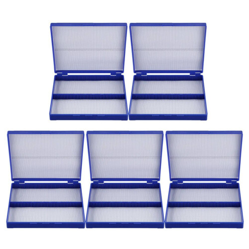 5X Royal Plastic Rectangle Hold 100 Microslide Slide Κουτί Μικροσκοπίου