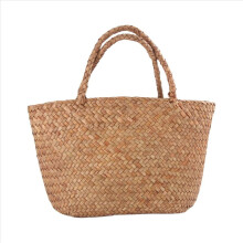 Casual Straw Bag Natural Wicker Tote Bags Women Braided Handbag