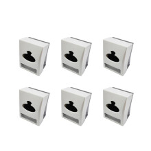 6x Tafelmodel tissue dispenser, servetten- en tandenstokerhouder, papierrolhouder voor hotel