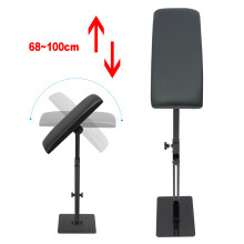 Support de bras et jambes pour tatouage, alliage d'aluminium, noir, hauteur réglable 68-100 cm, rotatif 360