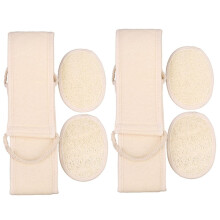 Loofah Exfoliating Back Scrubber for Shower, Double Side Scrubbing Strap, Body Bath Sponge (6 Pcs A