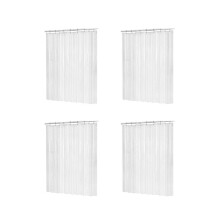 4-delige set van 180 cm x 180 cm plastic PEVA waterdichte douchegordijnen, transparant wit, voor de