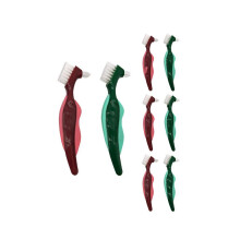 8 Pcs Premium Hard Denture Brush Toothbrush, Cleaning Brush, Multi-Layered Bristles &Portable Denture